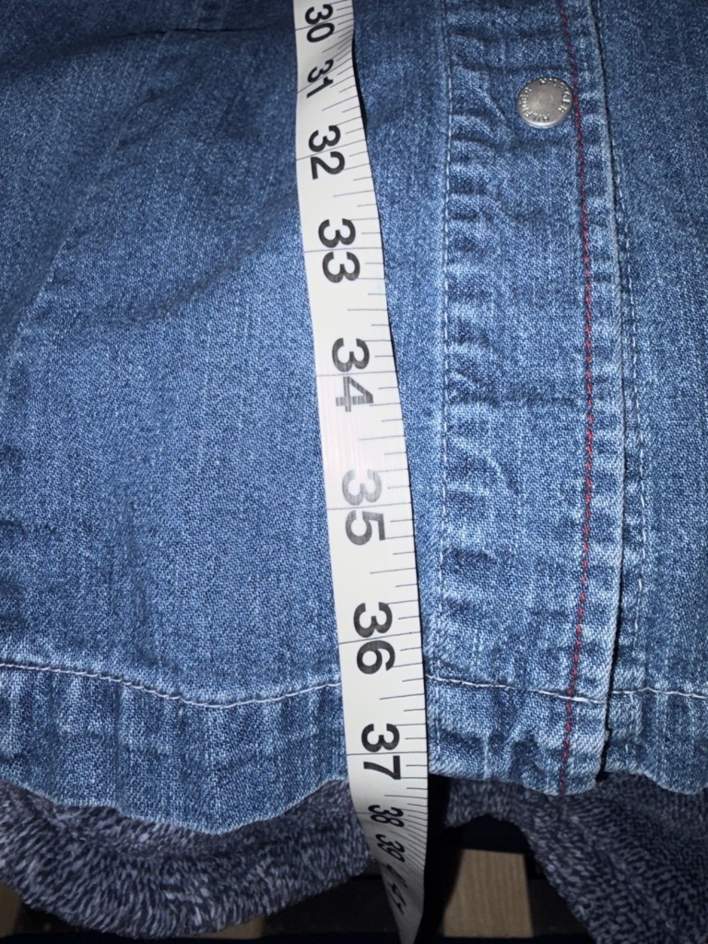 Vintage Tommy Hilfiger Blue Denim Button-Up Shirt Dress - Picture 9 of 9